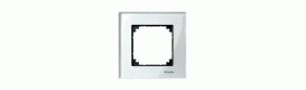 Real glass frame, 1‑gang,  Brilliant white